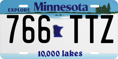 MN license plate 766TTZ