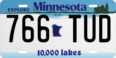 MN license plate 766TUD