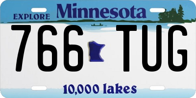 MN license plate 766TUG