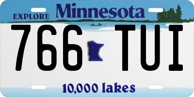 MN license plate 766TUI