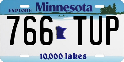 MN license plate 766TUP