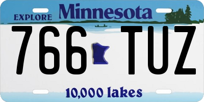 MN license plate 766TUZ