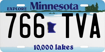 MN license plate 766TVA