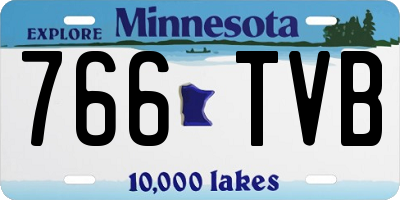 MN license plate 766TVB