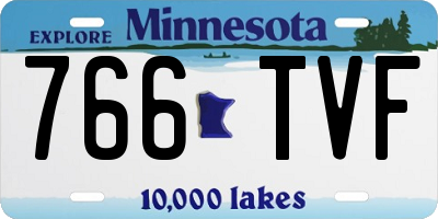 MN license plate 766TVF