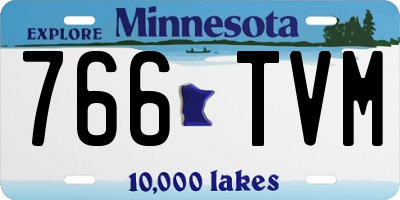 MN license plate 766TVM