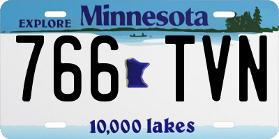 MN license plate 766TVN