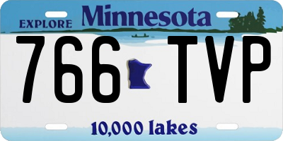 MN license plate 766TVP