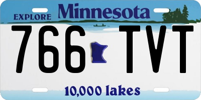 MN license plate 766TVT