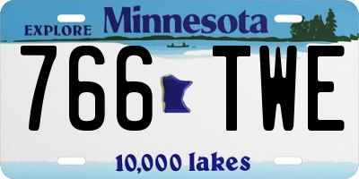 MN license plate 766TWE