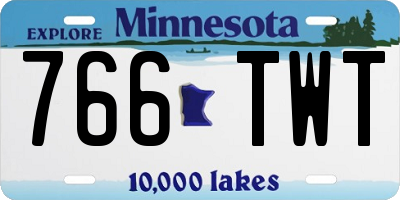 MN license plate 766TWT