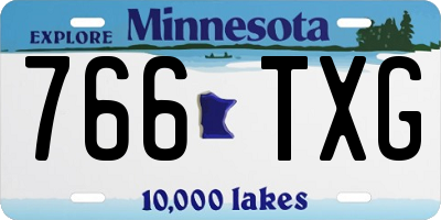 MN license plate 766TXG