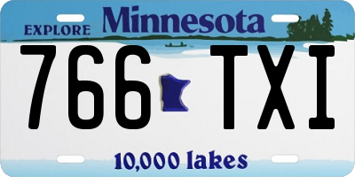 MN license plate 766TXI