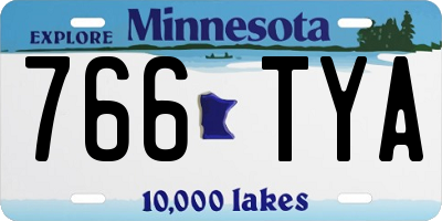 MN license plate 766TYA