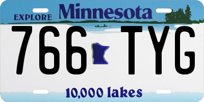 MN license plate 766TYG