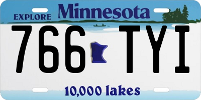 MN license plate 766TYI