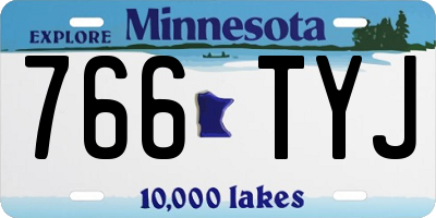 MN license plate 766TYJ