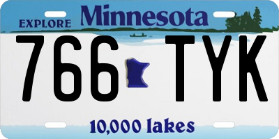 MN license plate 766TYK