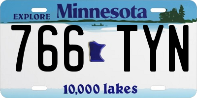 MN license plate 766TYN