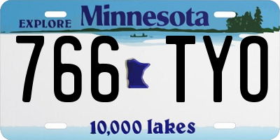 MN license plate 766TYO