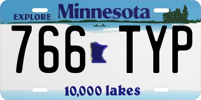 MN license plate 766TYP