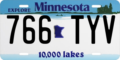 MN license plate 766TYV
