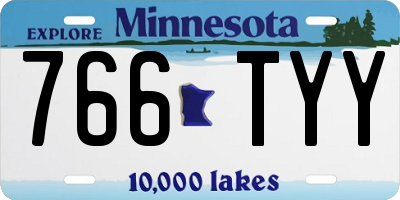 MN license plate 766TYY