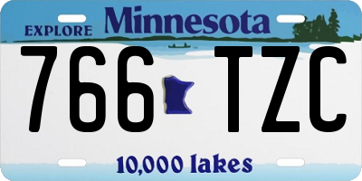 MN license plate 766TZC