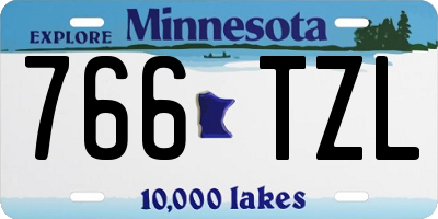 MN license plate 766TZL