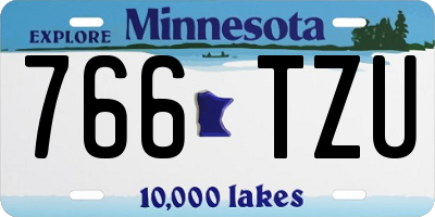 MN license plate 766TZU