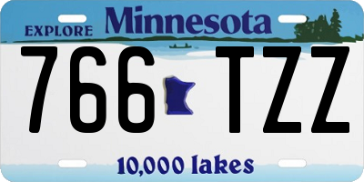 MN license plate 766TZZ