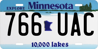 MN license plate 766UAC
