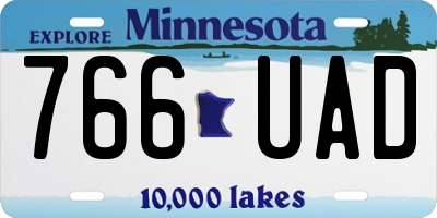 MN license plate 766UAD