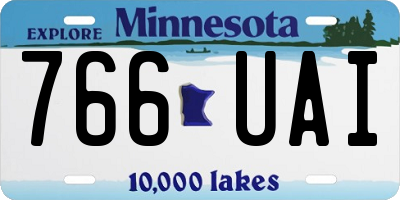 MN license plate 766UAI
