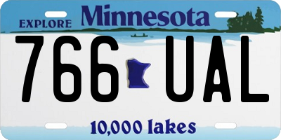 MN license plate 766UAL