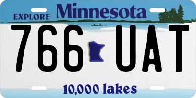 MN license plate 766UAT