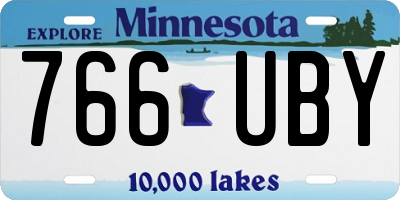 MN license plate 766UBY