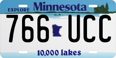 MN license plate 766UCC