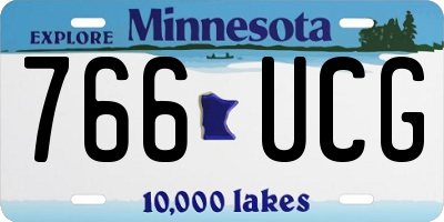 MN license plate 766UCG