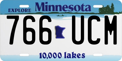 MN license plate 766UCM