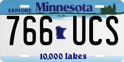 MN license plate 766UCS