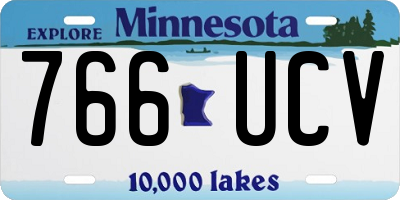 MN license plate 766UCV