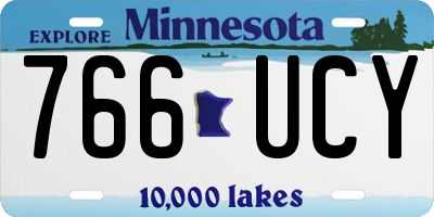 MN license plate 766UCY
