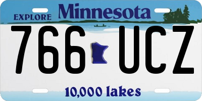 MN license plate 766UCZ