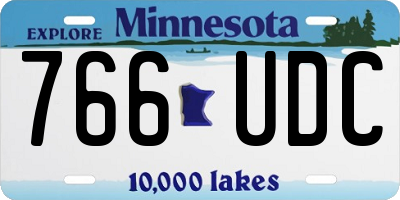 MN license plate 766UDC