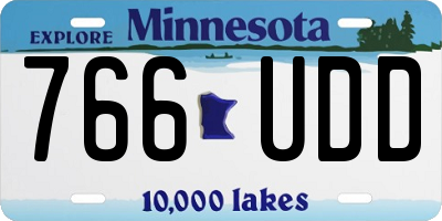 MN license plate 766UDD