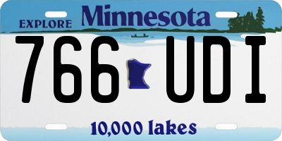 MN license plate 766UDI