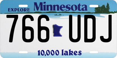 MN license plate 766UDJ