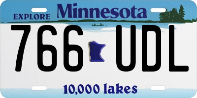 MN license plate 766UDL