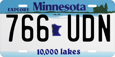 MN license plate 766UDN
